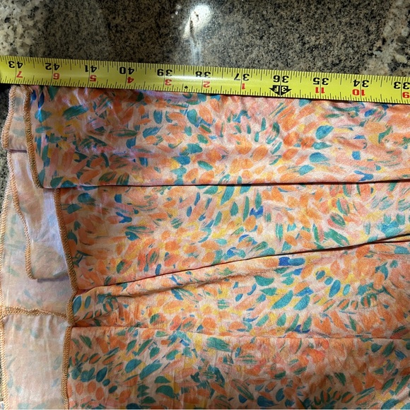 Free People Nowhere To Be Silky Midi Slip Dress Orange small extra small xs/s - Picture 9 of 11